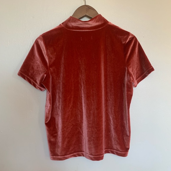 Madewell Velvet Mock Neck Top - Picture 4 of 5